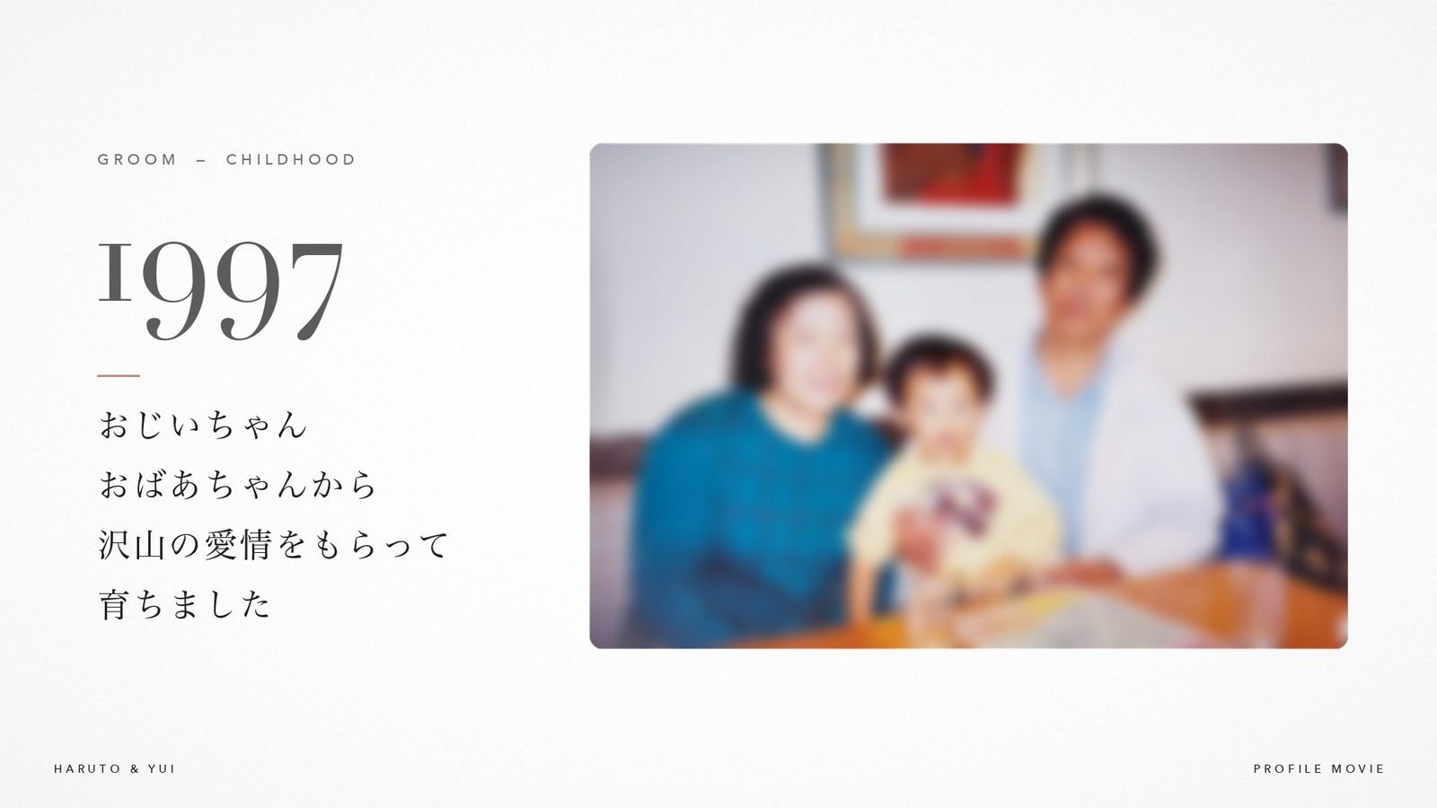 プロフィールムービー Letter の一場面
